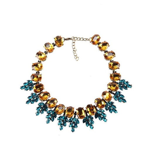 Wholesale glass gold necklace JDC-NE-JQ177 NECKLACE 佳琪 Wholesale Jewelry JoyasDeChina Joyas De China