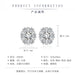 Wholesale glitter diamond flower plated silver stud earrings JDC-ES-BZ017 Earrings 标志 Wholesale Jewelry JoyasDeChina Joyas De China