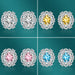 Wholesale glitter diamond flower plated silver stud earrings JDC-ES-BZ017 Earrings 标志 Wholesale Jewelry JoyasDeChina Joyas De China