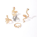 Bulk Jewelry Wholesale gold alloy 5-piece snake ring JDC-RS-C097 Wholesale factory from China YIWU China