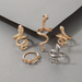 Bulk Jewelry Wholesale gold alloy 5-piece snake ring JDC-RS-C097 Wholesale factory from China YIWU China