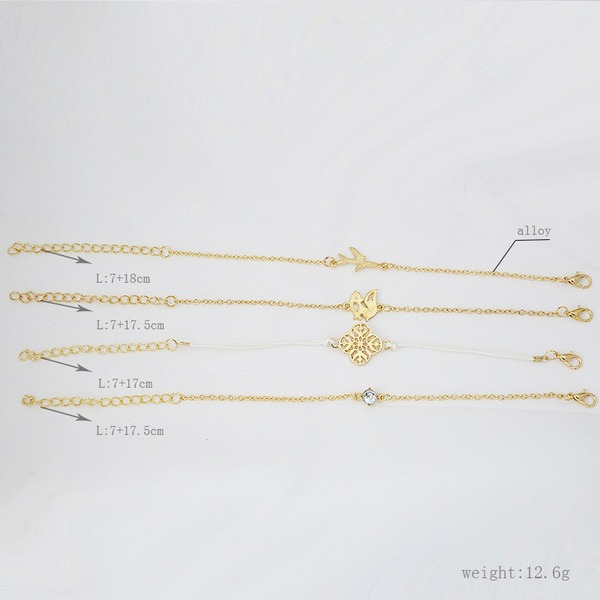 Bulk Jewelry Wholesale gold alloy aircraft fox bead chain bracelet JDC-BT-bq052 Wholesale factory from China YIWU China