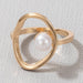 Bulk Jewelry Wholesale gold alloy ancient Pearl Ring JDC-RS-C129 Wholesale factory from China YIWU China
