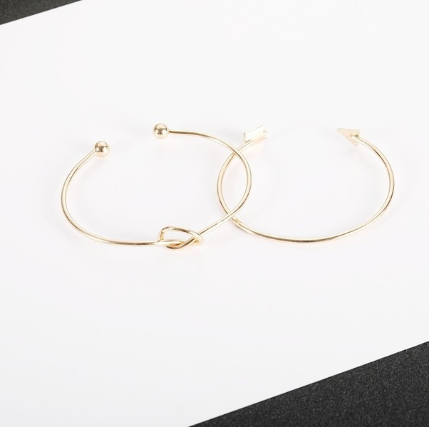 Bulk Jewelry Wholesale gold alloy arrow knot bracelet JDC-BT-RL025 Wholesale factory from China YIWU China