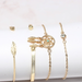 Bulk Jewelry Wholesale gold alloy arrow leaf mesh bracelet 4-piece set JDC-BT-C104 Wholesale factory from China YIWU China