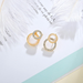 Bulk Jewelry Wholesale gold alloy asymmetric circle studded Earrings JDC-ES-bq080 Wholesale factory from China YIWU China