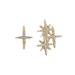 Bulk Jewelry Wholesale gold alloy asymmetric six-man star stud Earrings JDC-ES-bq051 Wholesale factory from China YIWU China