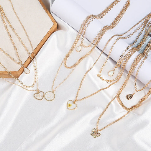 Wholesale gold alloy ball long alloy necklace JDC-NE-KJ210 Necklaces 坤杰 Wholesale Jewelry JoyasDeChina Joyas De China