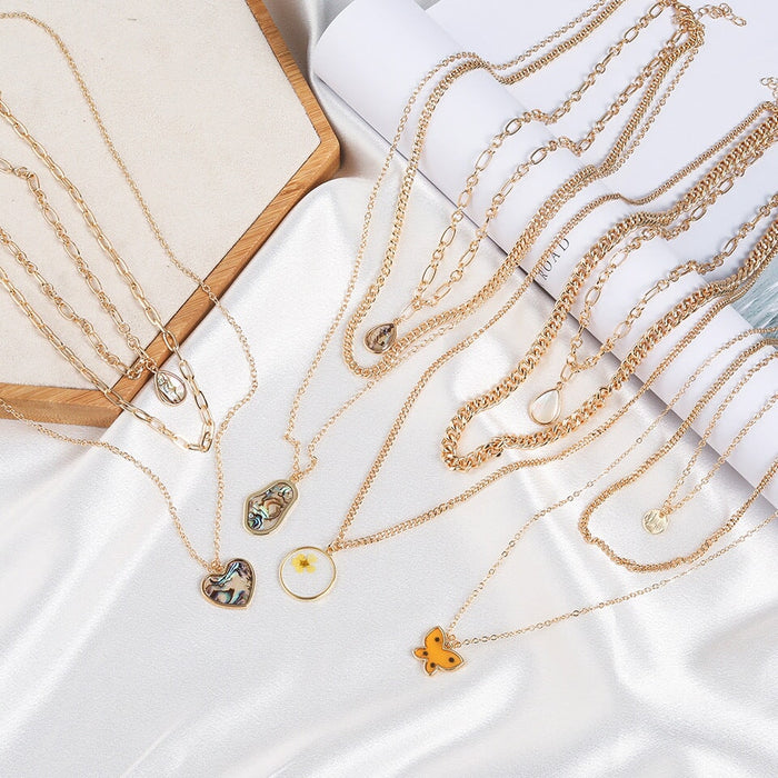 Wholesale gold alloy ball long alloy necklace JDC-NE-KJ210 Necklaces 坤杰 Wholesale Jewelry JoyasDeChina Joyas De China