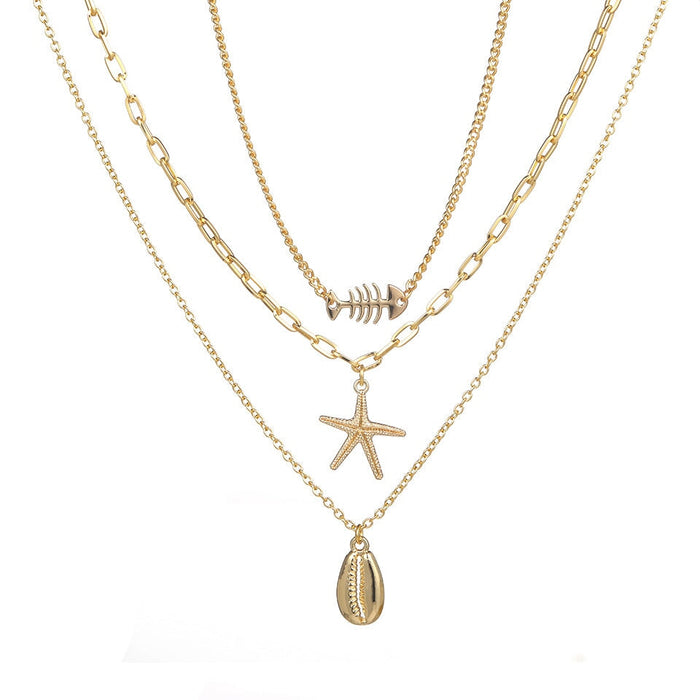 Wholesale gold alloy ball long alloy necklace JDC-NE-KJ210 Necklaces 坤杰 N011146 Wholesale Jewelry JoyasDeChina Joyas De China