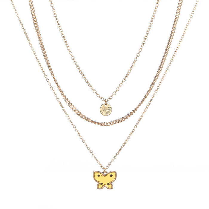 Wholesale gold alloy ball long alloy necklace JDC-NE-KJ210 Necklaces 坤杰 N011147 Wholesale Jewelry JoyasDeChina Joyas De China