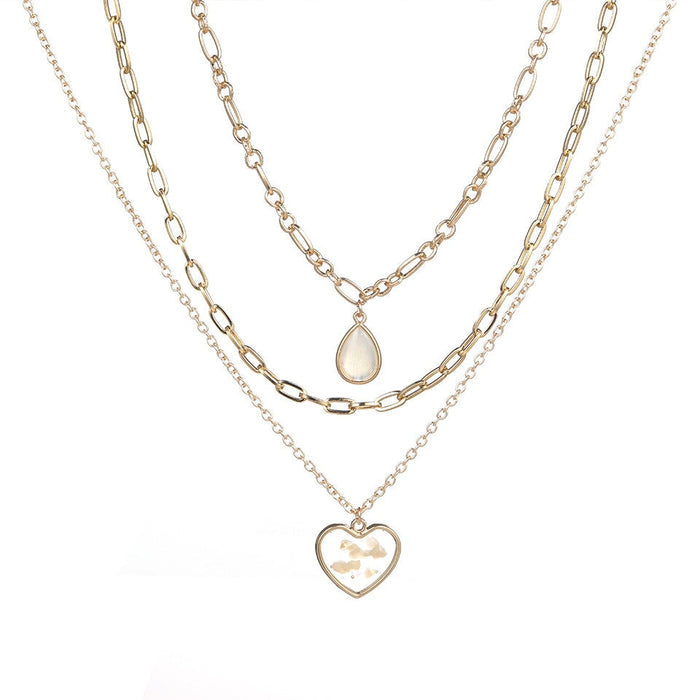 Wholesale gold alloy ball long alloy necklace JDC-NE-KJ210 Necklaces 坤杰 N011150 Wholesale Jewelry JoyasDeChina Joyas De China