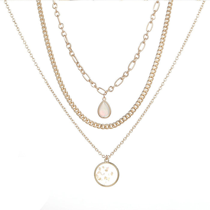 Wholesale gold alloy ball long alloy necklace JDC-NE-KJ210 Necklaces 坤杰 N011151 Wholesale Jewelry JoyasDeChina Joyas De China