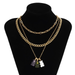 Bulk Jewelry Wholesale gold alloy Bear Set Necklace for women JDC-NE-KunJ112 Wholesale factory from China YIWU China
