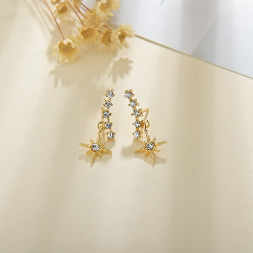 Bulk Jewelry Wholesale gold alloy Beidou seven-star six-man star Earrings JDC-ES-bq130 Wholesale factory from China YIWU China