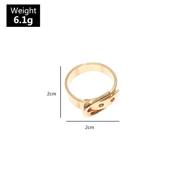 Bulk Jewelry Wholesale gold alloy belt buckle ring JDC-RS-e032 Wholesale factory from China YIWU China