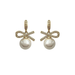 Bulk Jewelry Wholesale gold alloy bow pearl Earrings JDC-ES-bq102 Wholesale factory from China YIWU China