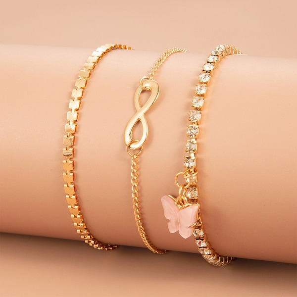 Bulk Jewelry Wholesale gold alloy butterfly anklet JDC-AS-A16 Wholesale factory from China YIWU China