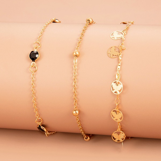 Bulk Jewelry Wholesale gold alloy butterfly anklet JDC-AS-A19 Wholesale factory from China YIWU China