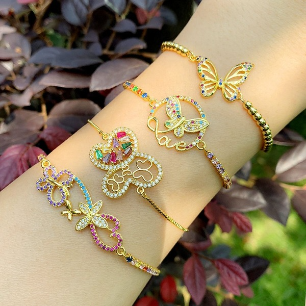 Bulk Jewelry Wholesale gold alloy butterfly bracelet JDC-BT-AS11 Wholesale factory from China YIWU China