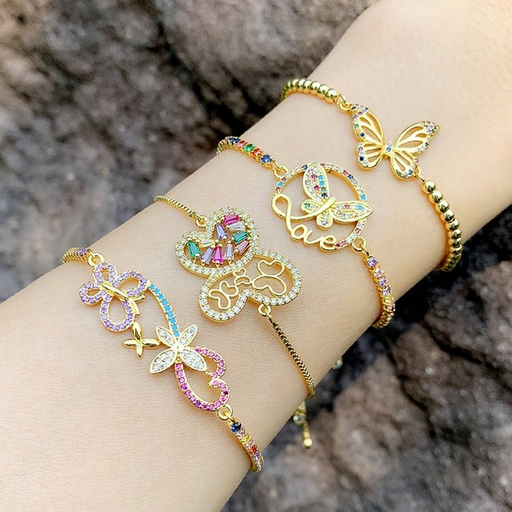 Bulk Jewelry Wholesale gold alloy butterfly bracelet JDC-BT-AS11 Wholesale factory from China YIWU China
