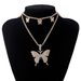 Bulk Jewelry Wholesale gold alloy butterfly diamond set necklace JDC-NE-KunJ012 Wholesale factory from China YIWU China