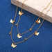 Bulk Jewelry Wholesale gold alloy butterfly pendant clavicle chain JDC-NE-F306 Wholesale factory from China YIWU China