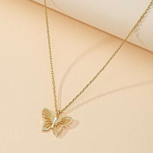 Bulk Jewelry Wholesale gold alloy butterfly pendant necklace JDC-NE-GSGG001 Wholesale factory from China YIWU China
