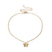 Bulk Jewelry Wholesale gold alloy butterfly single layer Necklace JDC-NE-KunJ015 Wholesale factory from China YIWU China