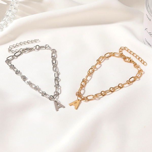 Bulk Jewelry Wholesale gold alloy capital letter A foot chain JDC-AS-A17 Wholesale factory from China YIWU China