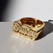 Bulk Jewelry Wholesale gold alloy carved name custom ring JDC-CRS-GSDY004 Wholesale factory from China YIWU China