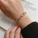 Wholesale gold alloy chain bracelet JDC-BT-BY004 Bracelet 宝钰 Wholesale Jewelry JoyasDeChina Joyas De China