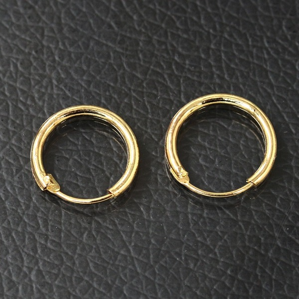 Wholesale gold alloy circle ear ring lovers JDC-ES-D367 earrings JoyasDeChina Gold queen 1085 inner diameter 15.5MM Wholesale Jewelry JoyasDeChina Joyas De China
