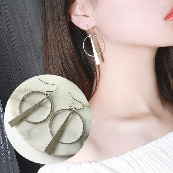 Bulk Jewelry Wholesale gold alloy circle earrings JDC-ES-RL092 Wholesale factory from China YIWU China