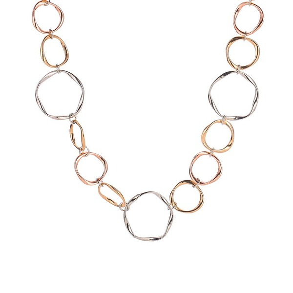 Bulk Jewelry Wholesale gold alloy circle geometric twist necklace for women JDC-NE-A329 Wholesale factory from China YIWU China