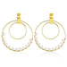 Wholesale gold alloy circles wrap around pearl ear rings JDC-ES-F281 earrings JoyasDeChina C16-01-30 Wholesale Jewelry JoyasDeChina Joyas De China