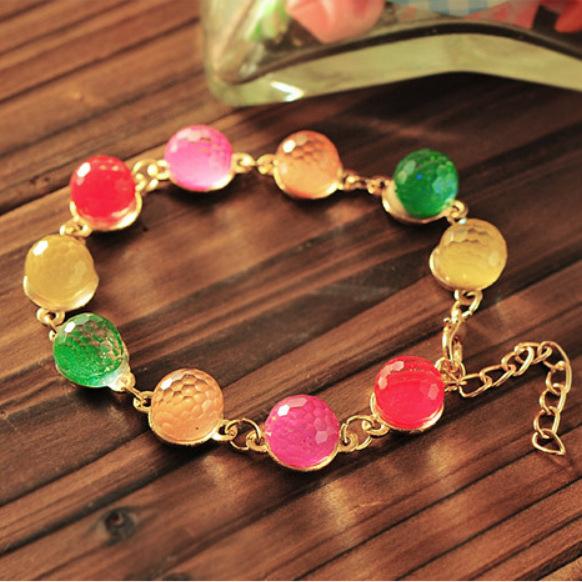 Bulk Jewelry Wholesale gold alloy clover candy Bracelet JDC-BT-D476 Wholesale factory from China YIWU China