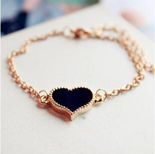 Bulk Jewelry Wholesale gold alloy clover Peach Heart Bracelet JDC-BT-RL002 Wholesale factory from China YIWU China