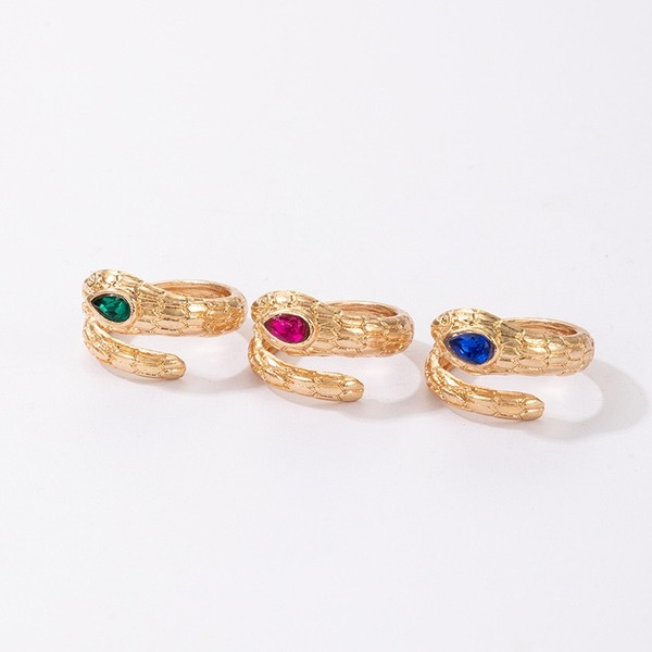 Bulk Jewelry Wholesale gold alloy color set diamond serpentine 3 piece rings set JDC-RS-C237 Wholesale factory from China YIWU China