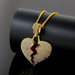 Bulk Jewelry Wholesale gold alloy cracking love necklace women JDC-NE-D632 Wholesale factory from China YIWU China