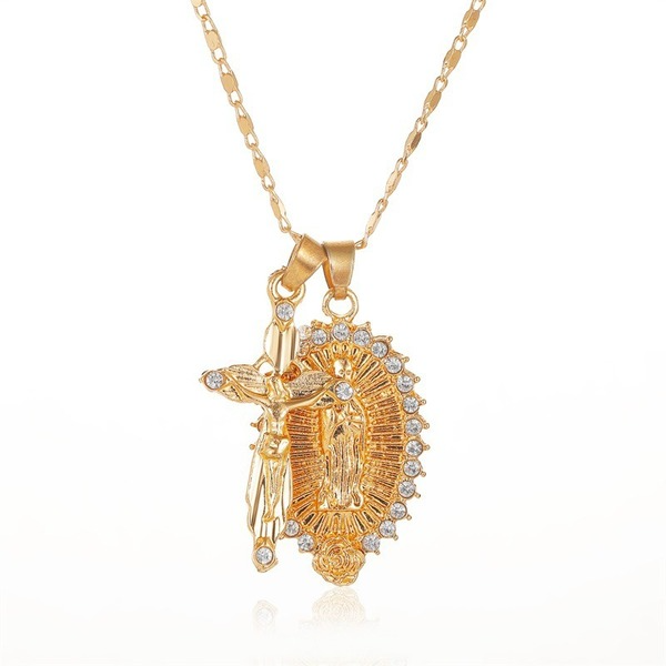 Bulk Jewelry Wholesale gold alloy cross necklace JDC-NE-GSA001 Wholesale factory from China YIWU China
