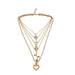 Bulk Jewelry Wholesale gold alloy cross palm rose combination necklace JDC-NE-C009 Wholesale factory from China YIWU China