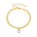 Bulk Jewelry Wholesale gold alloy diamond capital letters anklet JDC-AS-A21 Wholesale factory from China YIWU China