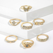 Bulk Jewelry Wholesale gold alloy diamond leaf butterfly ring set JDC-RS-C191 Wholesale factory from China YIWU China