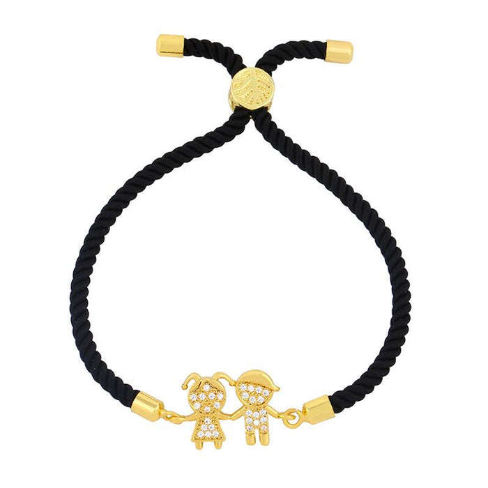 Bulk Jewelry Wholesale gold alloy diamond red rope bracelet JDC-BT-GSAS002 Wholesale factory from China YIWU China