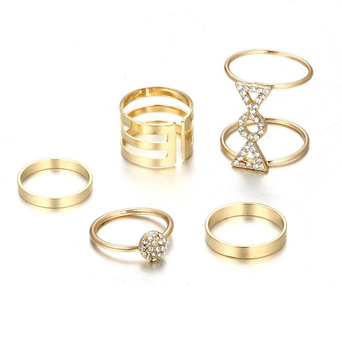 Bulk Jewelry Wholesale gold alloy diamond ring set of 5 JDC-RS-C139 Wholesale factory from China YIWU China