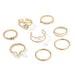 Bulk Jewelry Wholesale gold alloy diamond ring set of 8 pieces JDC-RS-C132 Wholesale factory from China YIWU China