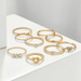 Bulk Jewelry Wholesale gold alloy diamond ring set of 9 JDC-RS-C082 Wholesale factory from China YIWU China