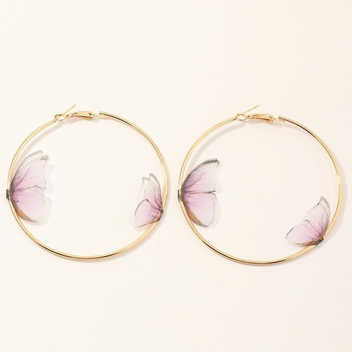 Bulk Jewelry Wholesale gold alloy double butterfly earrings JDC-ES-GSE040 Wholesale factory from China YIWU China