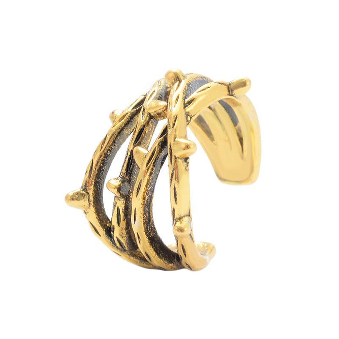 Wholesale gold alloy double C cartilage earrings JDC-ES-D396 earrings JoyasDeChina 01 Gukin 5999 Wholesale Jewelry JoyasDeChina Joyas De China